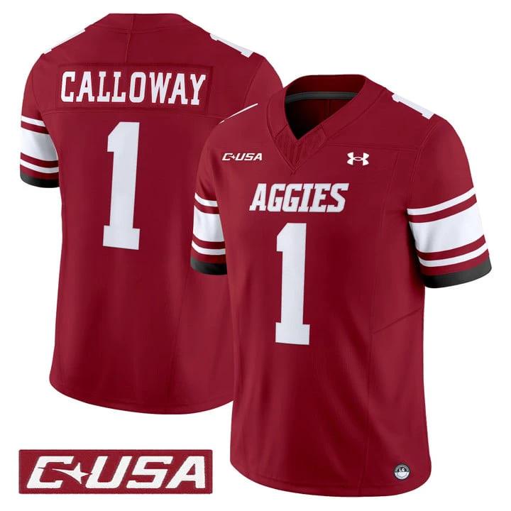 Kadarius Calloway Jersey #1 New Mexico State Aggies 2025 Stitched by My Store NCAA Football Jerseys