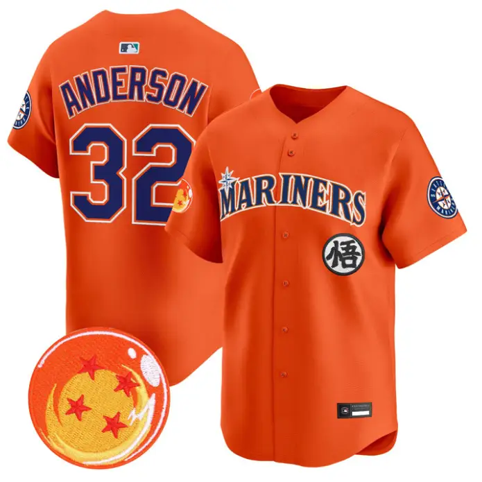 Kade Anderson Jersey #32 Seattle Mariners Dragon Ball Premier Stitched by My Store