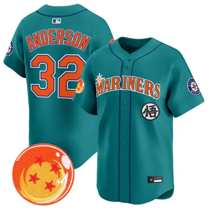 Kade Anderson Jersey #32 Seattle Mariners Dragon Ball Premier Stitched by My Store
