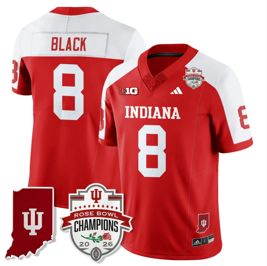 Kaelon Black Jersey #8 Indiana Hoosiers Rose Bowl Champions Stitched Alternate by NCAA Football Jersey