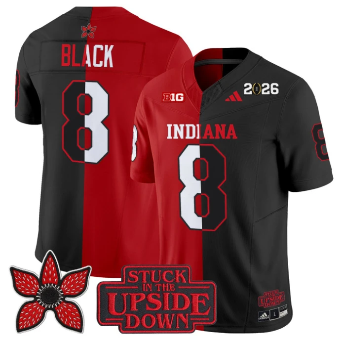 Kaelon Black Jersey #8 Indiana Hoosiers Upside Down Edition Vapor Stitched by My Store NCAA Football Jerseys
