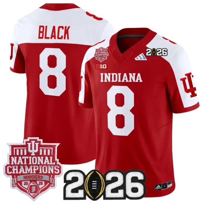Kaelon Black Jersey #8 Hoosiers 2025 National Champions 2026 Patch by My Store NCAA Football Jerseys