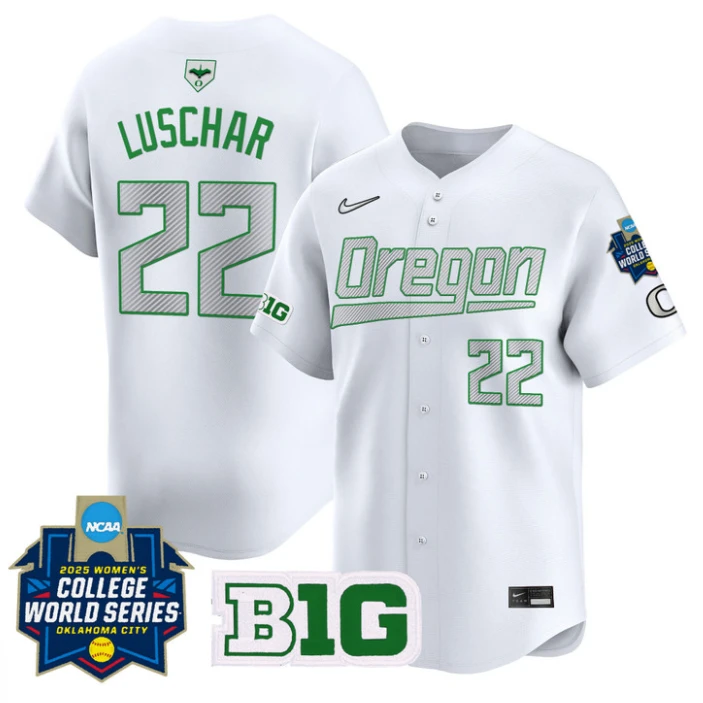 Kai Luschar Jersey #22 Oregon Ducks Softball 2025 World Series Stitched White by My Store
