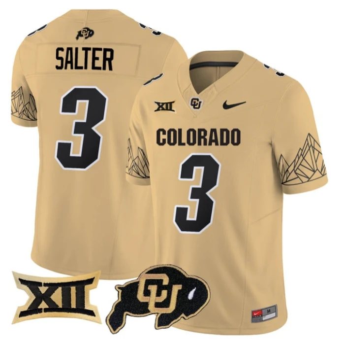 Kaidon Salter Jersey #3 Colorado Buffaloes 2025 Limited V2 Stitched Gold by My Store