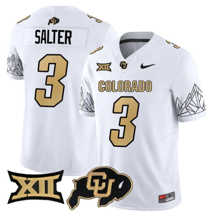 Kaidon Salter Jersey #3 Colorado Buffaloes 2025 Limited V2 Stitched White by My Store