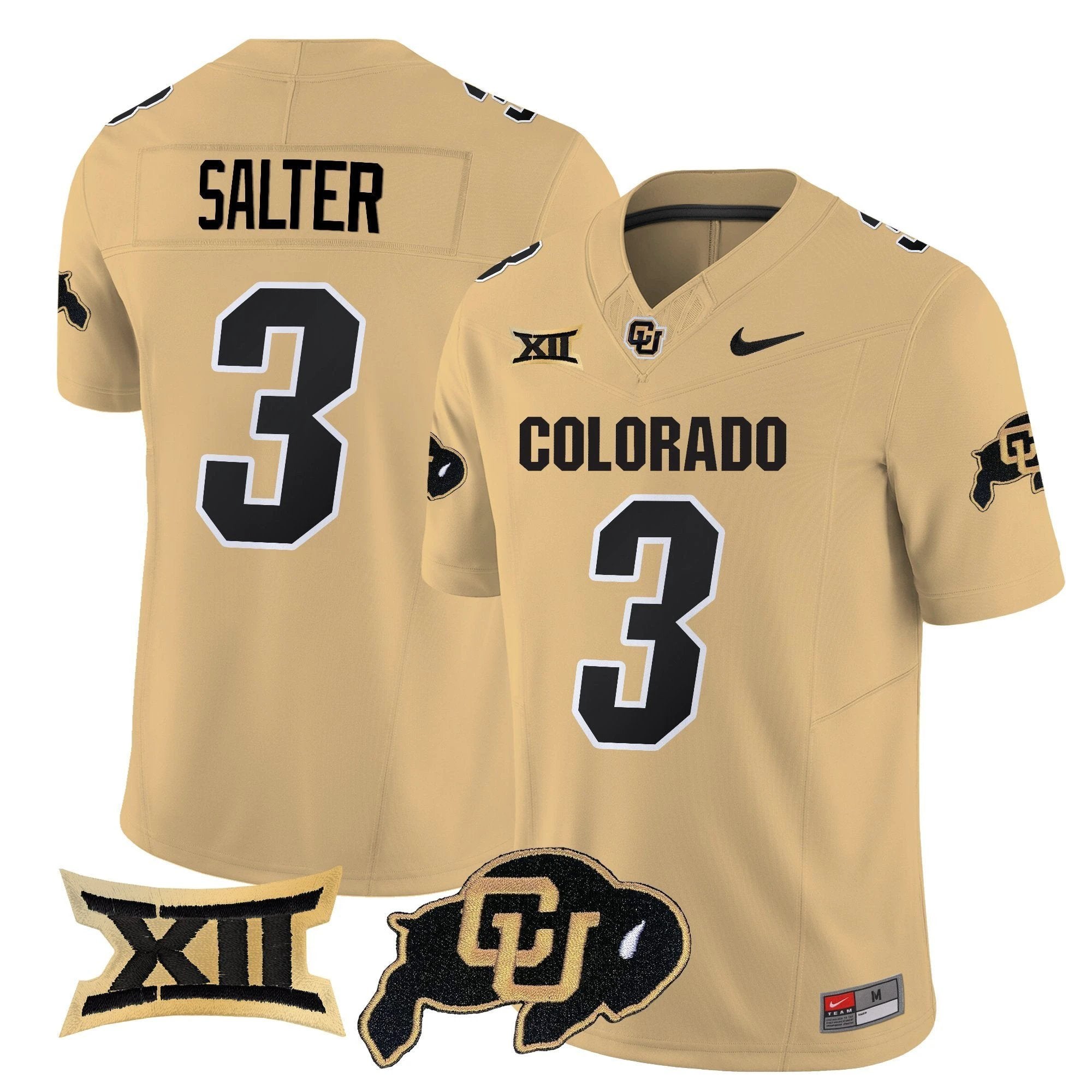 Kaidon Salter Jersey #3 Colorado Buffaloes 2025 Vapor Limited Stitched by My Store NCAA Football Jerseys