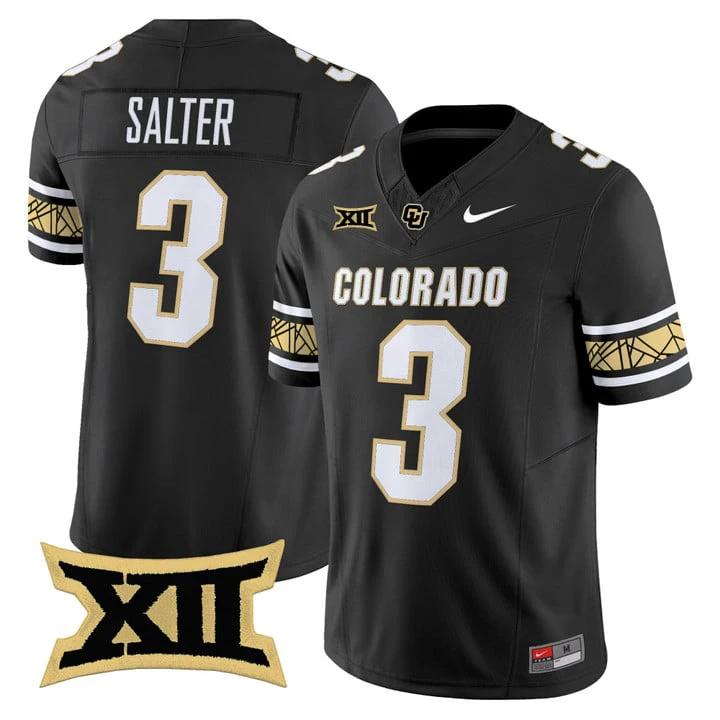 Kaidon Salter Jersey #3 Colorado Buffaloes 2025 Vapor Limited V2 Stitched by My Store NCAA Football Jerseys