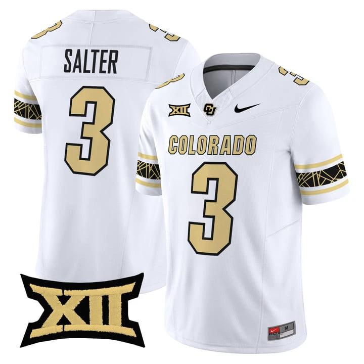 Kaidon Salter Jersey #3 Colorado Buffaloes 2025 Vapor Limited V2 Stitched by My Store NCAA Football Jerseys