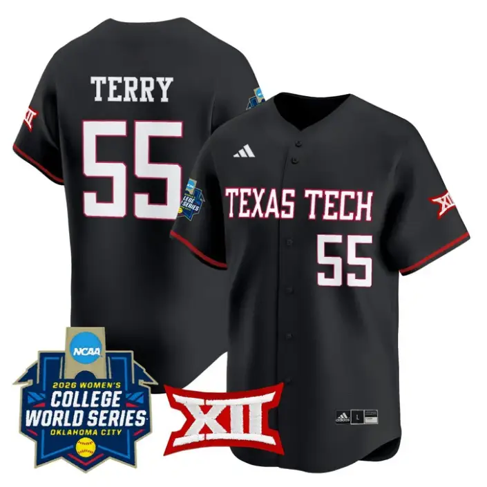 Kaitlyn Terry Jersey #55 Red Raiders Softball 2026 World Series (WCWS) by My Store