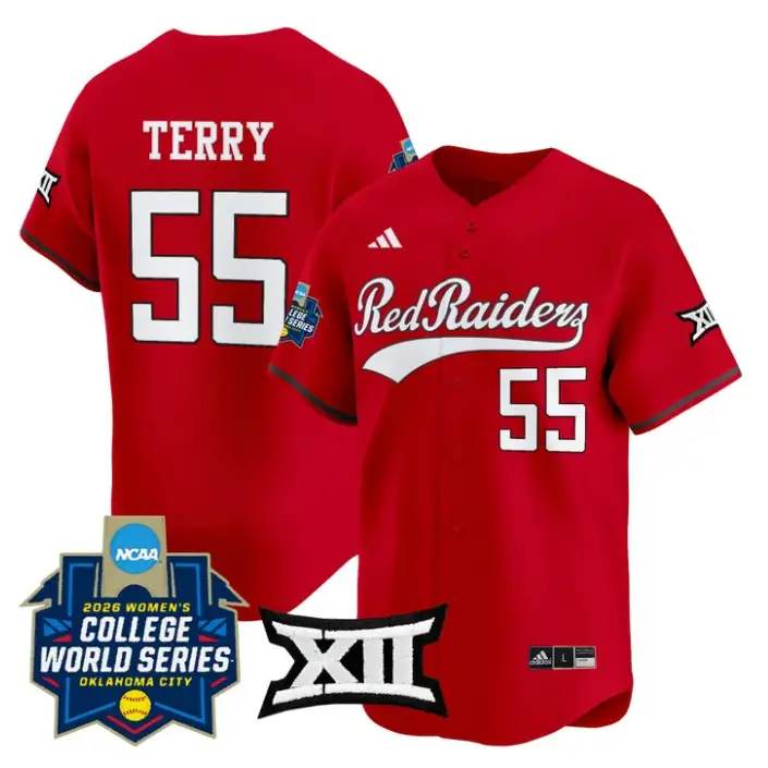 Kaitlyn Terry Jersey #55 Red Raiders Softball 2026 World Series (WCWS) by My Store