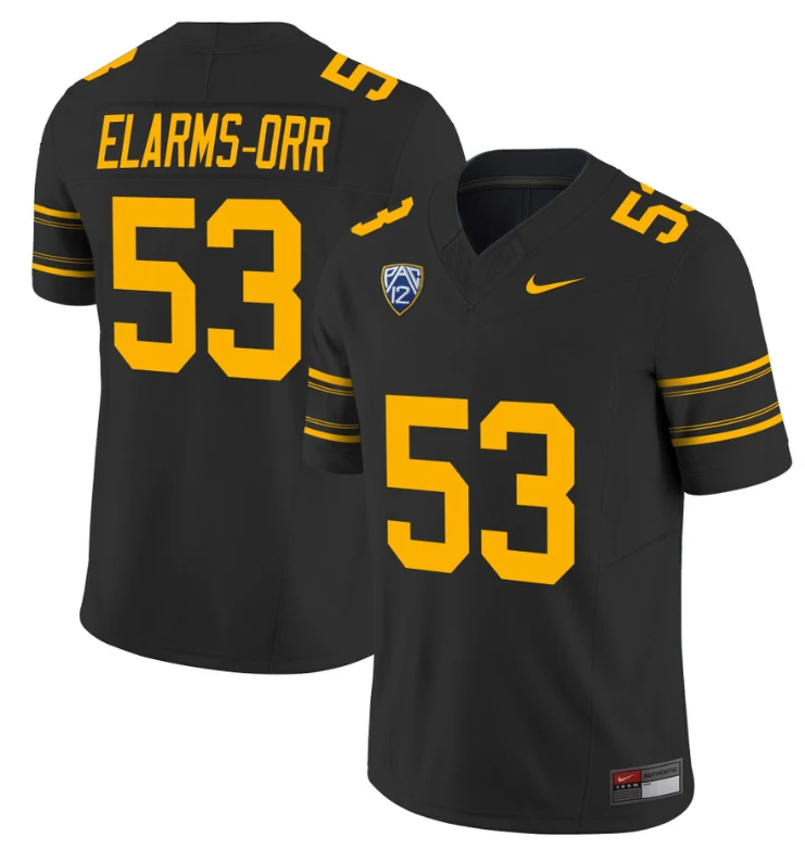 Kaleb Elarms-Orr Jersey #53 California Golden Bears Limited Stitched Black by NCAA Football Jersey