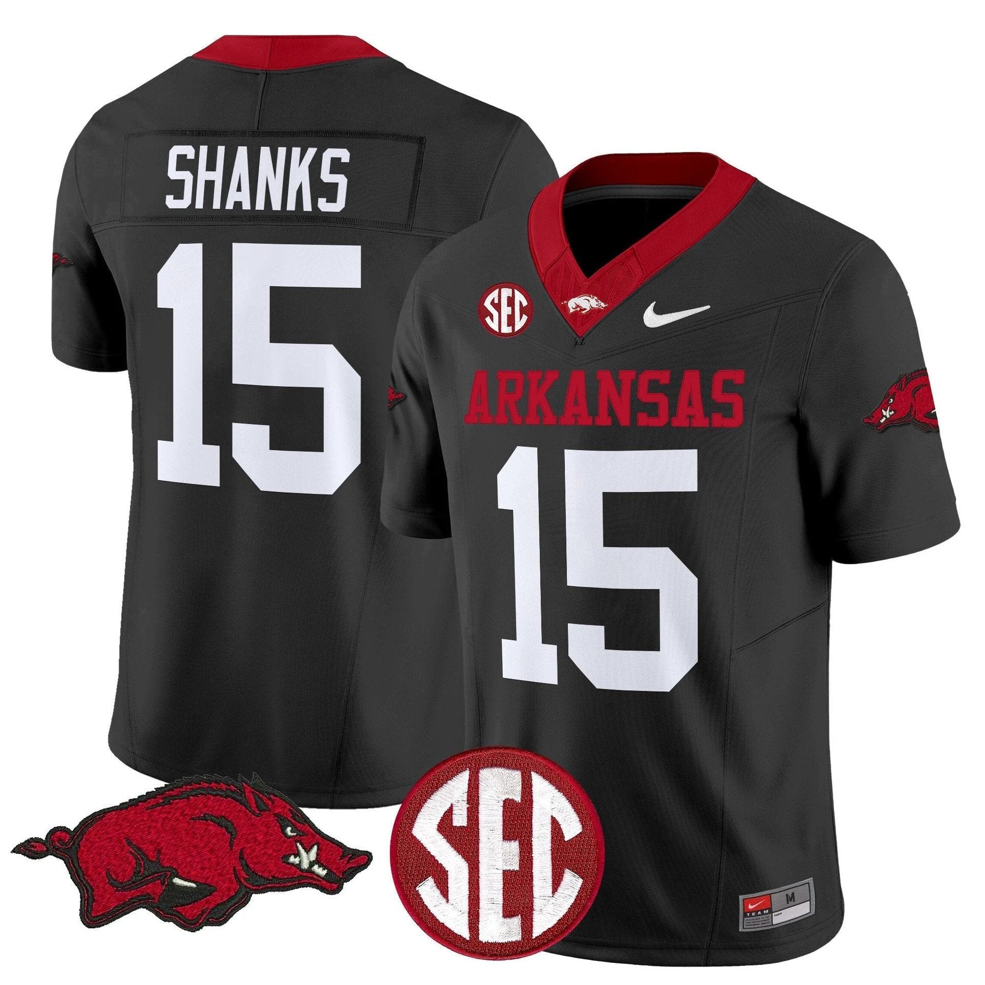 Kam Shanks Jersey #15 Arkansas Razorbacks Limited Stitched Black by My Store