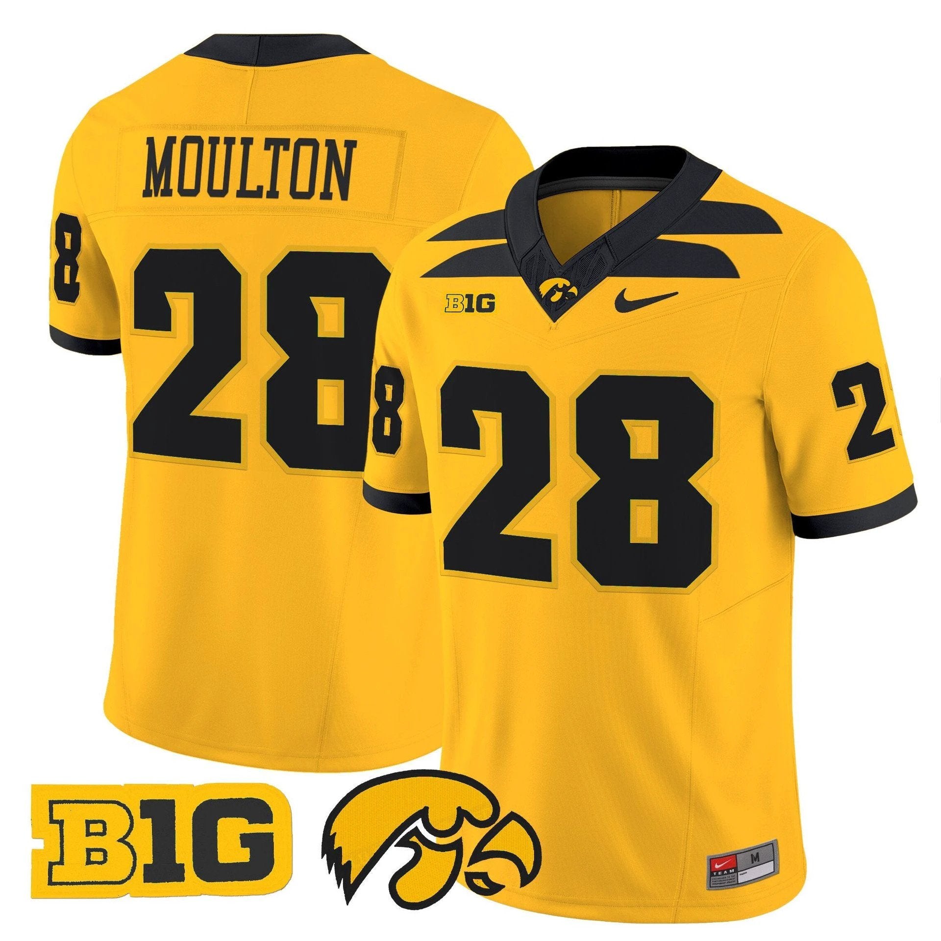 Kamari Moulton Jersey #28 Iowa Hawkeyes 2025 Limited Stitched Gold by My Store