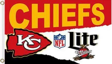 Kansas City Chiefs Lite Flag 3X5 Ft Polyester Banner USA 90x150cm by flagsjustdoit