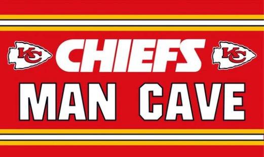Kansas City Chiefs Man Cave Flag 3X5 Ft Polyester Banner USA 90x150cm by flagsjustdoit
