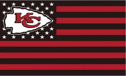 Kansas City Chiefs Star US Flag 3X5 Ft Polyester Banner USA 90x150cm by flagsjustdoit