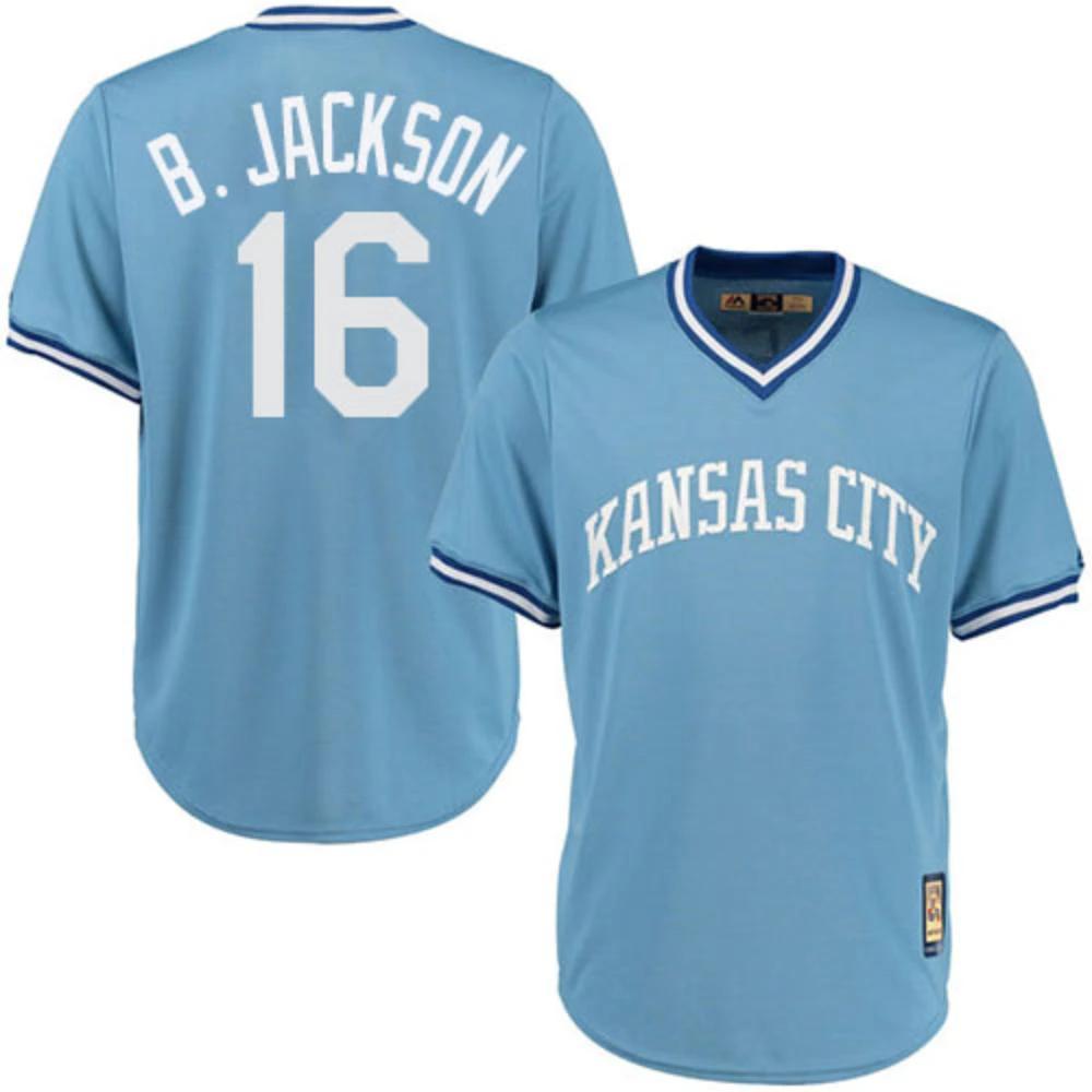 Kansas City Royals Bo Jackson Blue Throwback Pullover Jersey by My Store