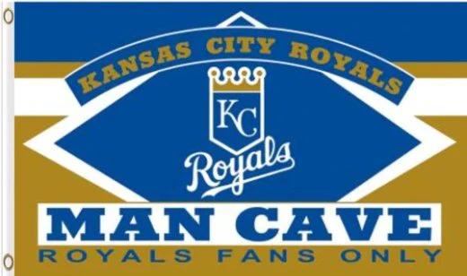 Kansas City Royals Man Cave Flag Blue 3X5Ft Banner USA Polyester with Brass Grommets by flagsjustdoit