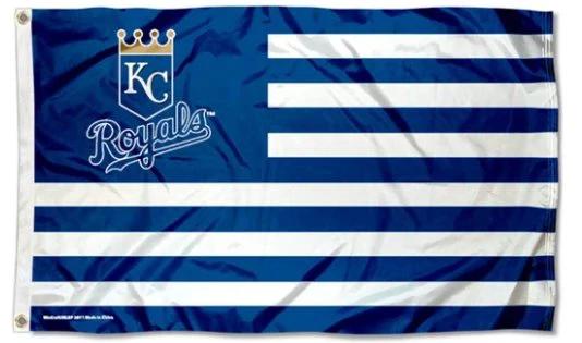Kansas City Royals Nation US Flag 3X5Ft Banner USA Polyester with Brass Grommets by flagsjustdoit