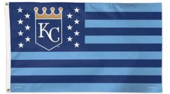 Kansas City Royals USA Nation Flag Blue 3X5Ft Banner USA Polyester with Brass Grommets by flagsjustdoit