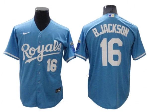 Kansas City Royals #16 Bo Jackson Light Blue Cool Base Jersey by My Store