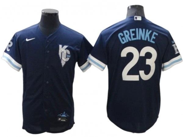 Kansas City Royals #23 Zack Greinke Navy City Connect Jersey by My Store