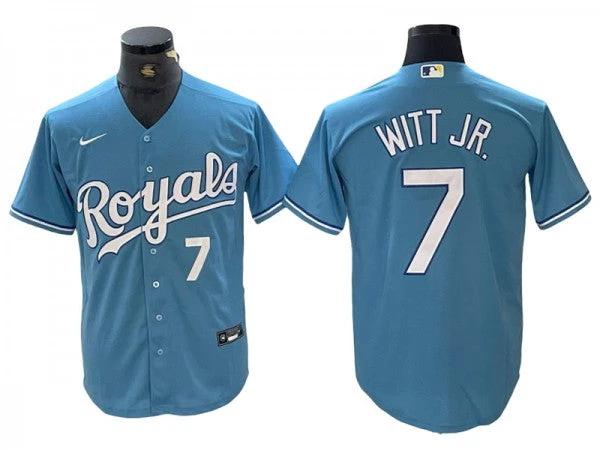 Kansas City Royals #7 Bobby Witt Jr. Light Blue Alternate Limited Jersey by My Store