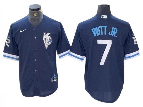 Kansas City Royals #7 Bobby Witt Jr. Navy City Connect Jersey by My Store