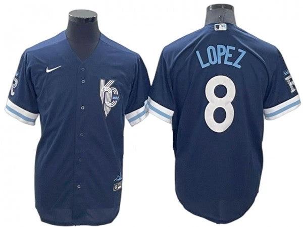 Kansas City Royals #8 Nicky Lopez Navy City Connect Jersey by My Store