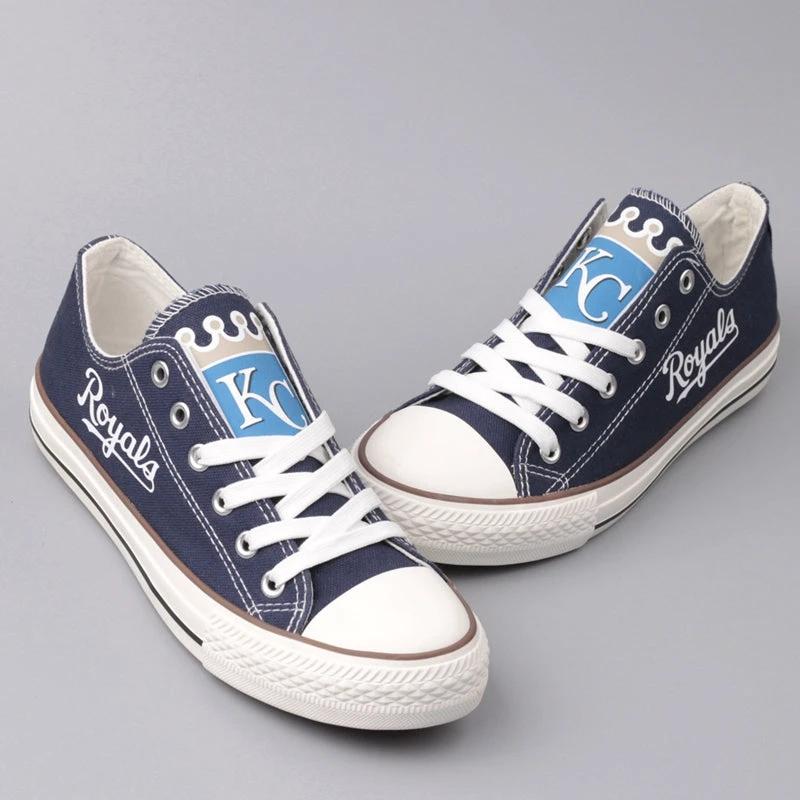 Kansas City Royals Limited Print Low Top Canvas Shoes Sport Sneakers For Men Women Fans by Crocs