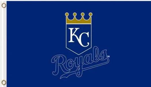 Kansas City Royals flags Digital Print Blue 3X5Ft Banner USA Polyester with Brass Grommets by flagsjustdoit