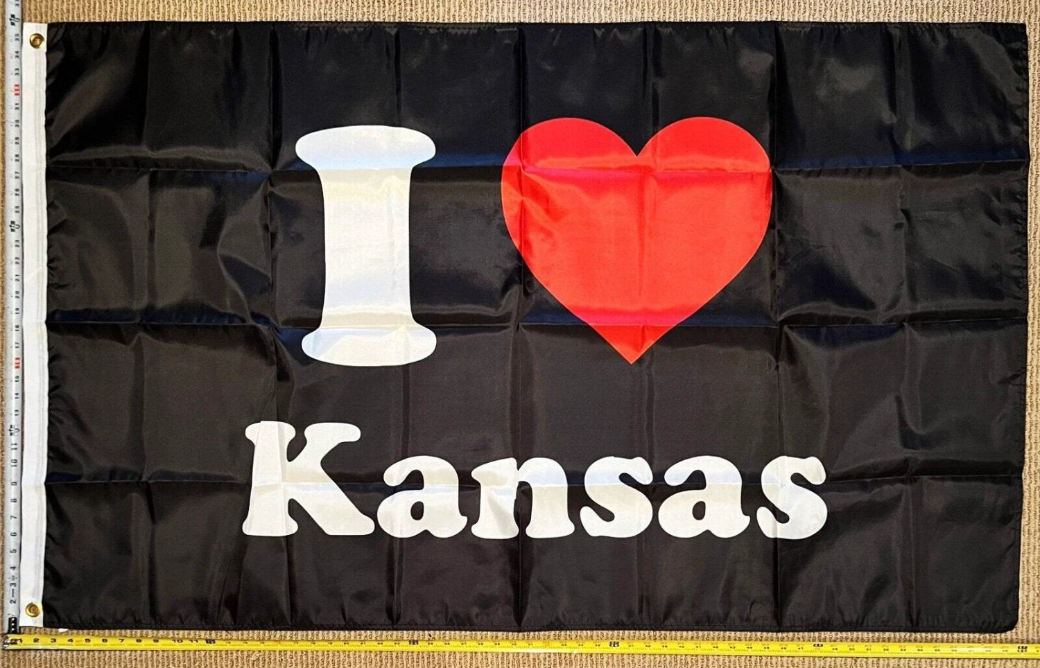 Kansas Flag College Dorm Beer America Man Cave Sign Poster USA 3x5ft by flagsjustdoit