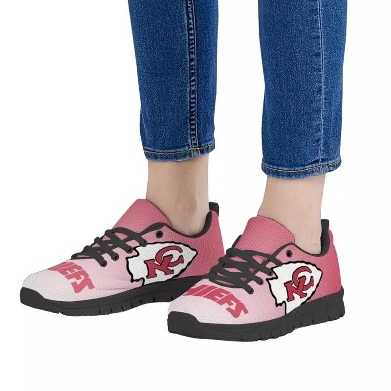 Kansas City Chief Pink KC NLF Sneakers Shoes by Crocs