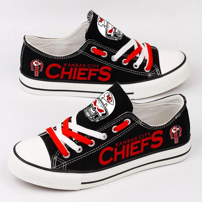 Kansas City Chiefs Low Top Canvas Sport Sneakers Shoes For Men Women Fans by Crocs