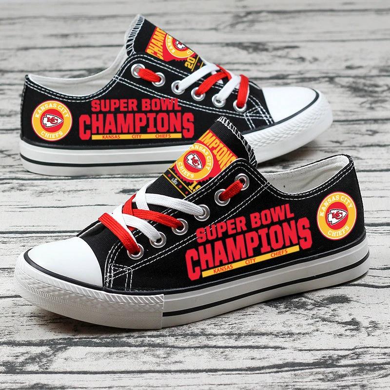 Kansas City Chiefs Low Top Canvas Sport Sneakers Shoes For Men Women Fans by Crocs