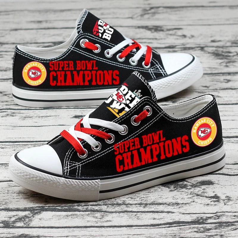 Kansas City Chiefs Low Top Canvas Sport Sneakers Shoes For Men Women Fans by Crocs