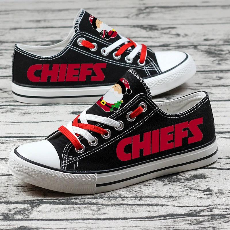 Kansas City Chiefs Low Top Canvas Sport Sneakers Shoes For Men Women Fans by Crocs