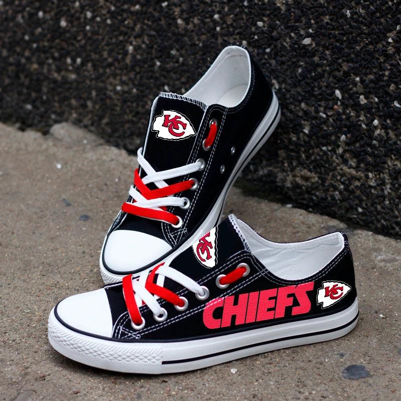 Kansas City Chiefs Low Top Canvas Sport Sneakers Shoes For Men Women Fans by Crocs