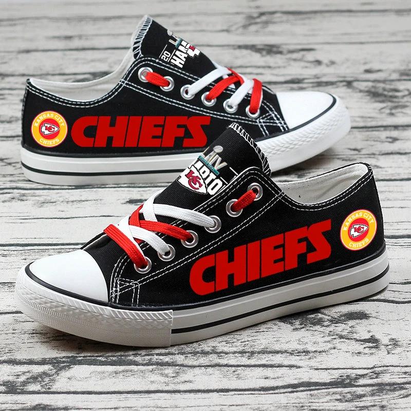 Kansas City Chiefs Low Top Canvas Sport Sneakers Shoes For Men Women Fans by Crocs