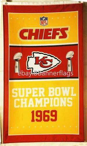 Kansas City Chiefs Flag-3x5 FT Banner-100% polyester-super bowl by flagsshop