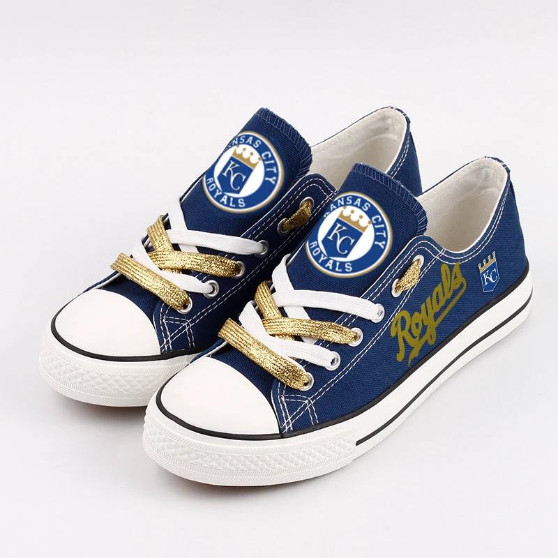 Kansas City Royals Limited Print Low Top Canvas Shoes Sport Sneakers For Men Women Fans by Crocs