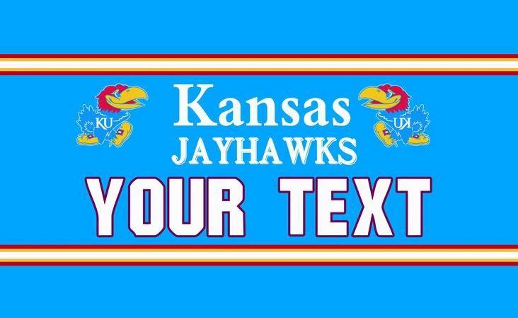 Kansas Jayhawks Flag NCAA KU Polyester flag University of Kansas Banner 3ft x 5ft Digital printing by flagsshop