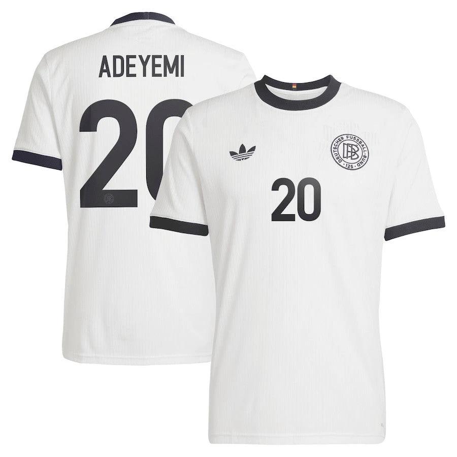 Karim Adeyemi 20 Germany National Team 125th Anniversary Men Jersey – White by Soccer Jersey