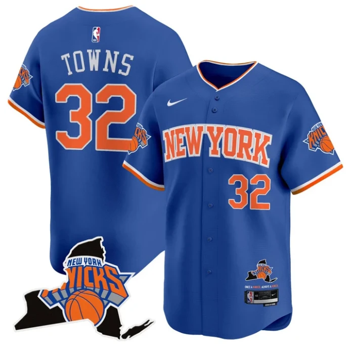 Karl-Anthony Towns Jersey #32 New York Knicks Vapor Baseball Stitched Icon by My Store