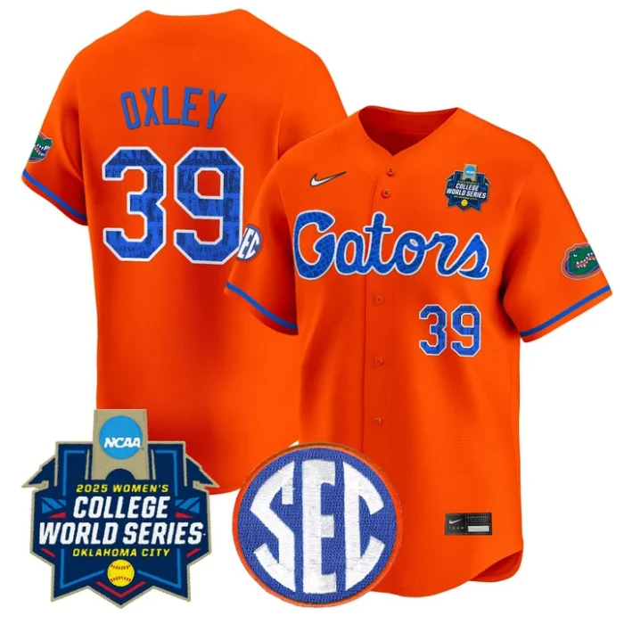 Katelynn Oxley Jersey #39 Florida Gators Softball 2025 World Series Stitched Orange by My Store