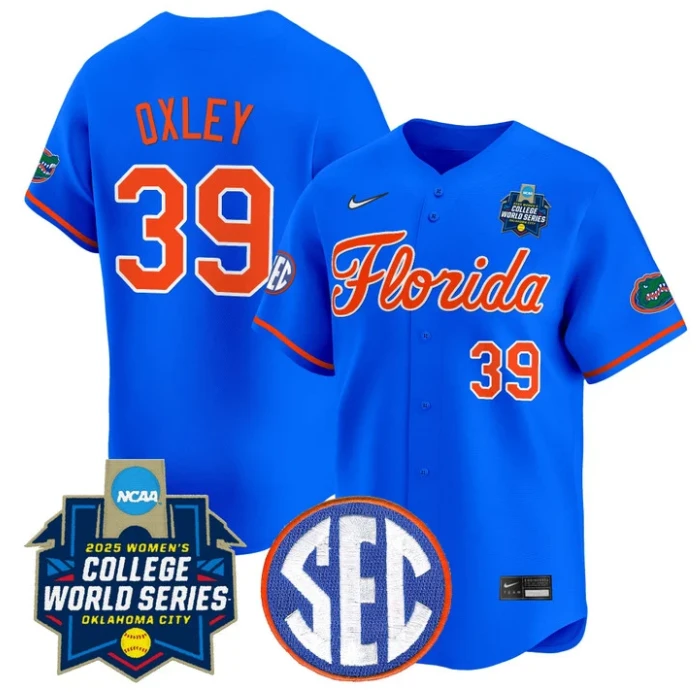 Katelynn Oxley Jersey #39 Florida Gators Softball 2025 World Series Stitched Royal by My Store