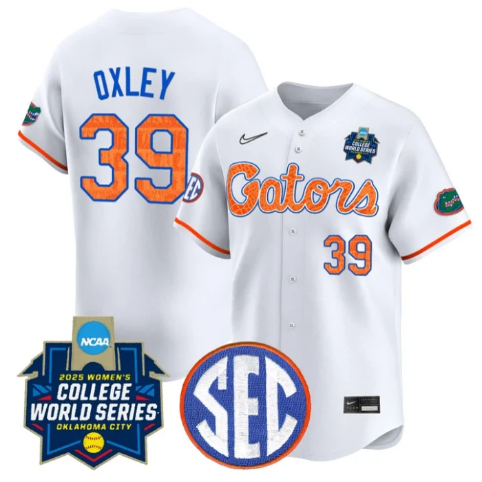 Katelynn Oxley Jersey #39 Florida Gators Softball 2025 World Series Stitched White Limited by My Store