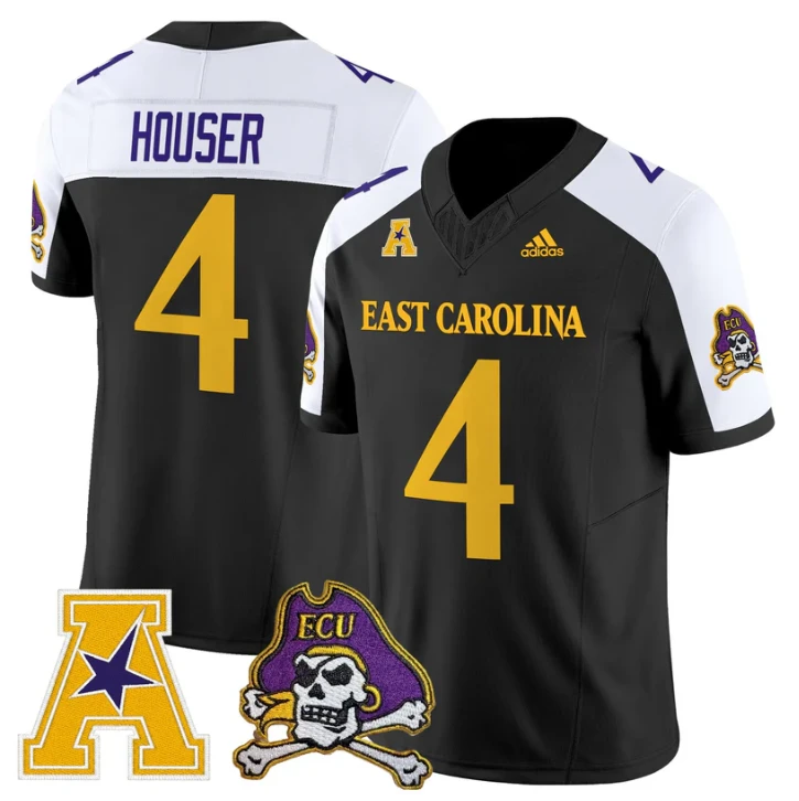 Katin Houser Jersey #4 East Carolina Pirates 2025 Limited Stitched by My Store NCAA Football Jerseys
