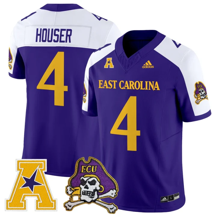 Katin Houser Jersey #4 East Carolina Pirates 2025 Limited Stitched by My Store NCAA Football Jerseys