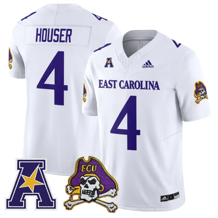 Katin Houser Jersey #4 East Carolina Pirates 2025 Limited Stitched by My Store NCAA Football Jerseys